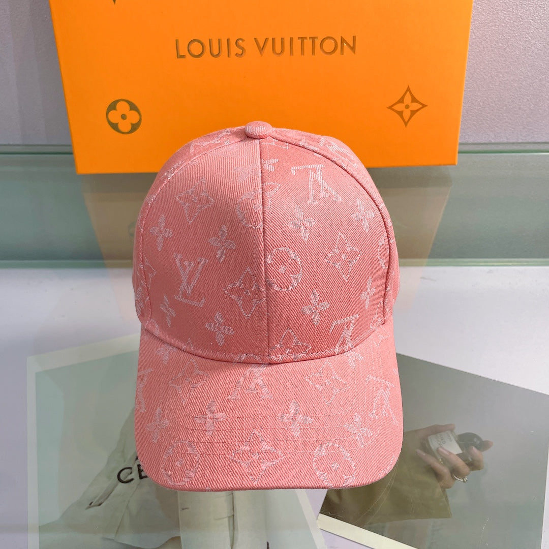 Louis Vuitton monogram baseball cap pink