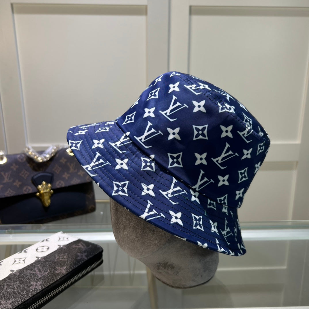 Louis Vuitton monogram bucket hat blue