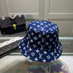 Louis Vuitton monogram bucket hat blue