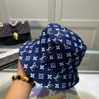 Louis Vuitton monogram bucket hat blue