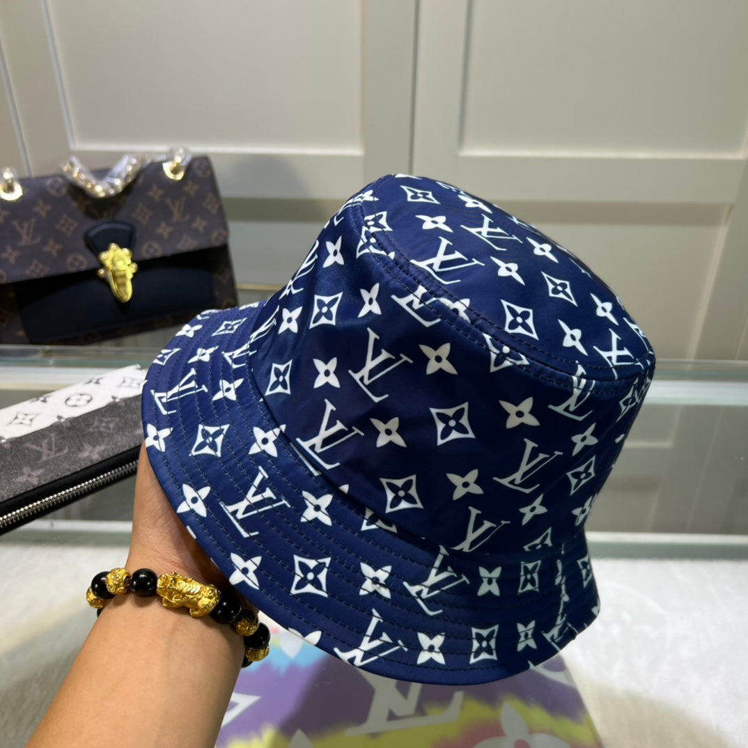 Louis Vuitton monogram bucket hat blue