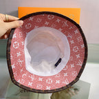 Louis Vuitton monogram bucket hat inside pink