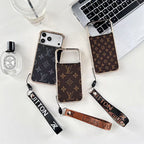 Louis Vuitton monogram wrist strap case for iPhone 17 Pro Max – front