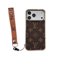 Louis Vuitton monogram wrist strap case for iPhone 17 Pro Max – wrist strap