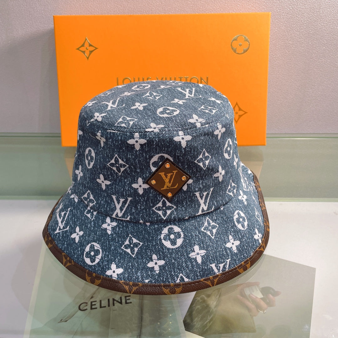 Louis Vuitton navy monogram bucket hat