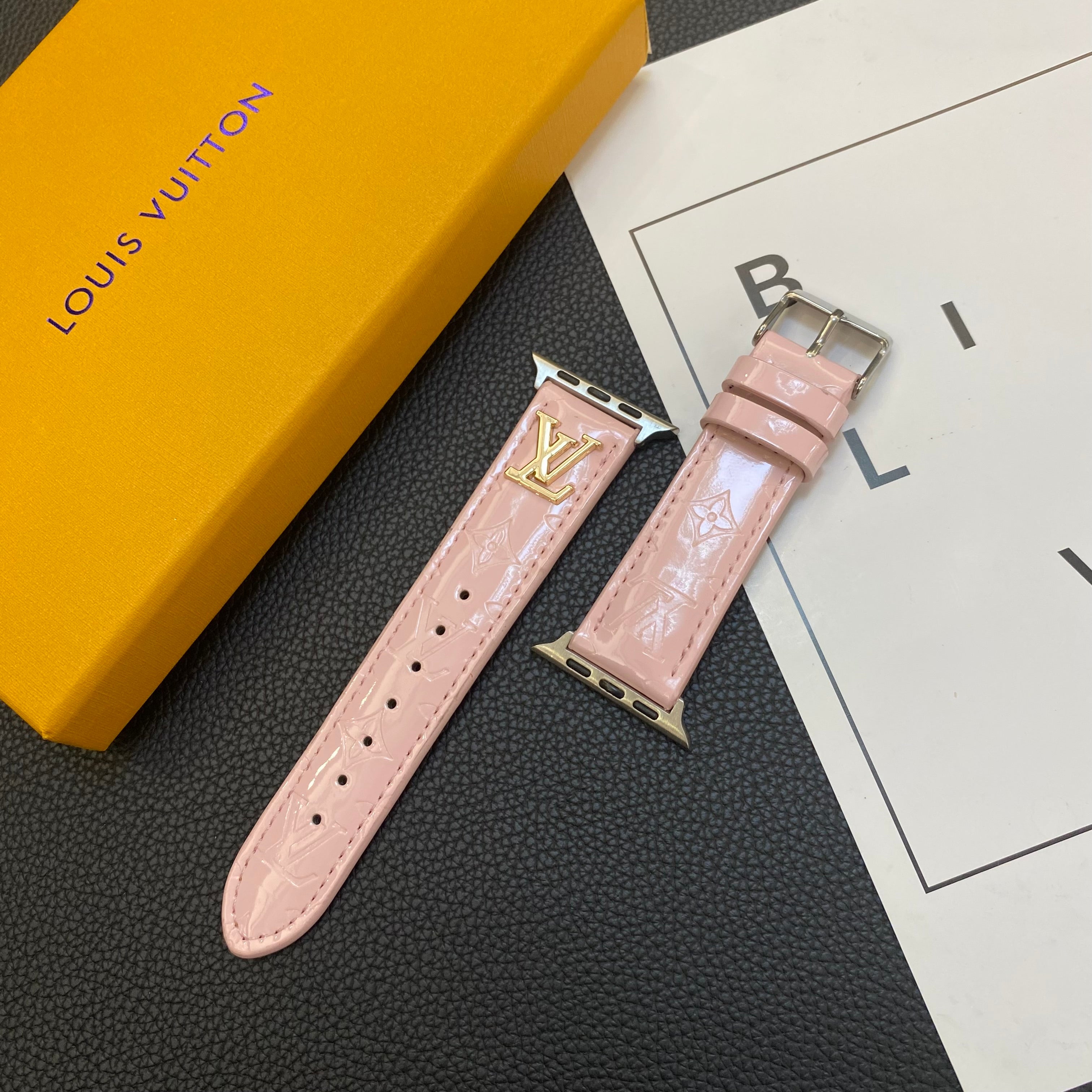 Louis Vuitton pink Apple Watch series 11 Band