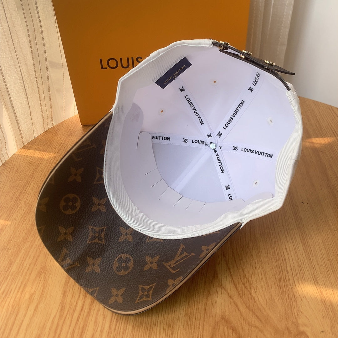 Louis Vuitton premium PU leather baseball cap side view