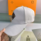 Louis Vuitton premium baseball cap ivory white front view