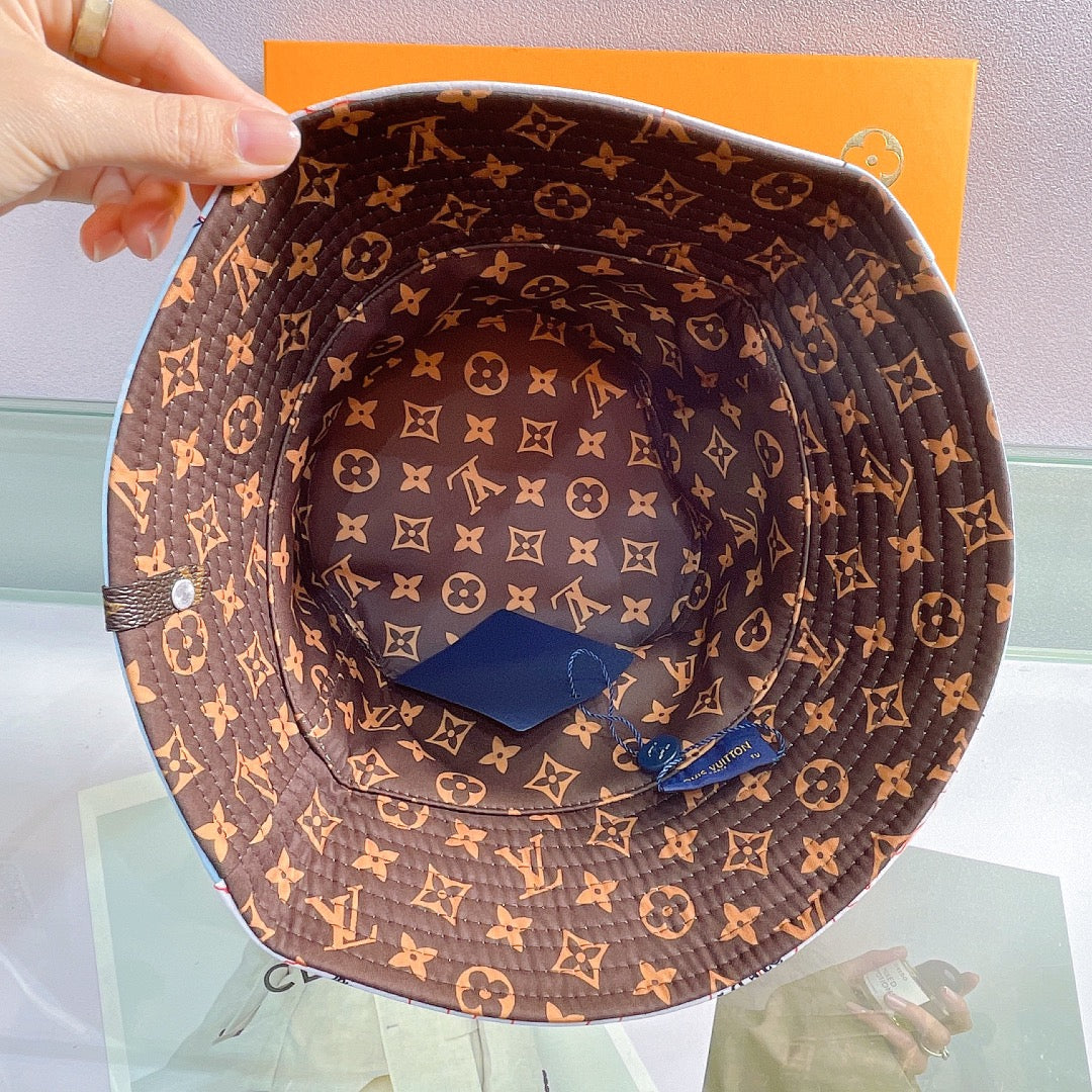 Louis Vuitton reversible bucket hat side view