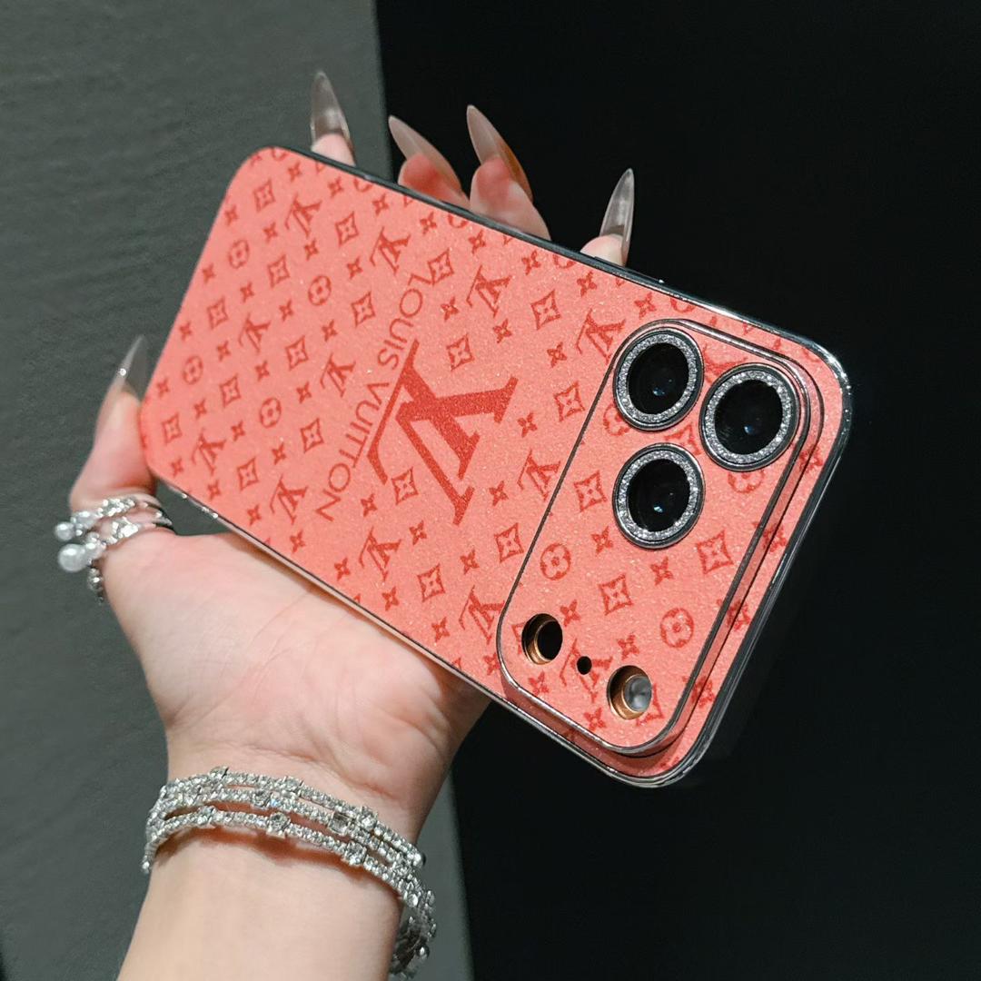 Louis Vuitton shiny iPhone 17 Pro Max case in multiple colors