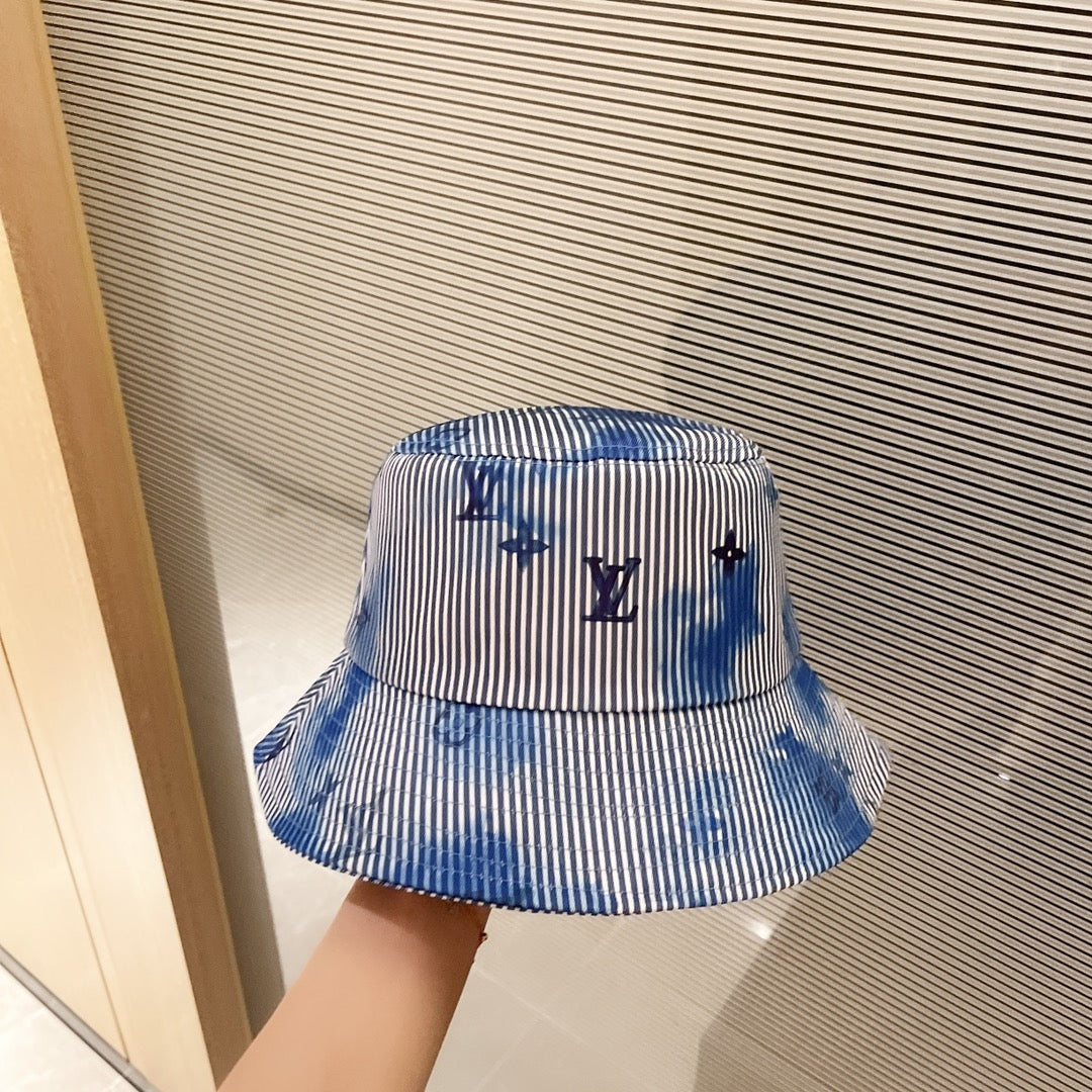 Louis Vuitton striped blue bucket hat