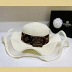 Louis Vuitton wide brim summer hat white