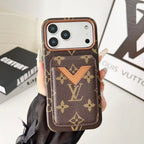 Gucci iPhone 17 Pro Max Case with Cardholder – Beige GG Monogram Leather