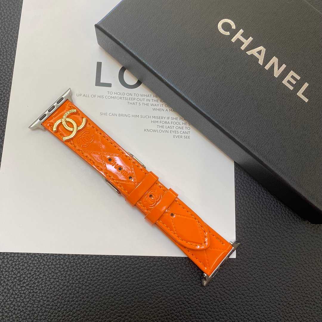 Luxury Chanel Watch Strap Orange