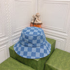 Luxury Chanel quilted bucket hat side profile