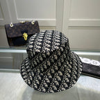 Luxury Christian Dior monogram bucket hat front view
