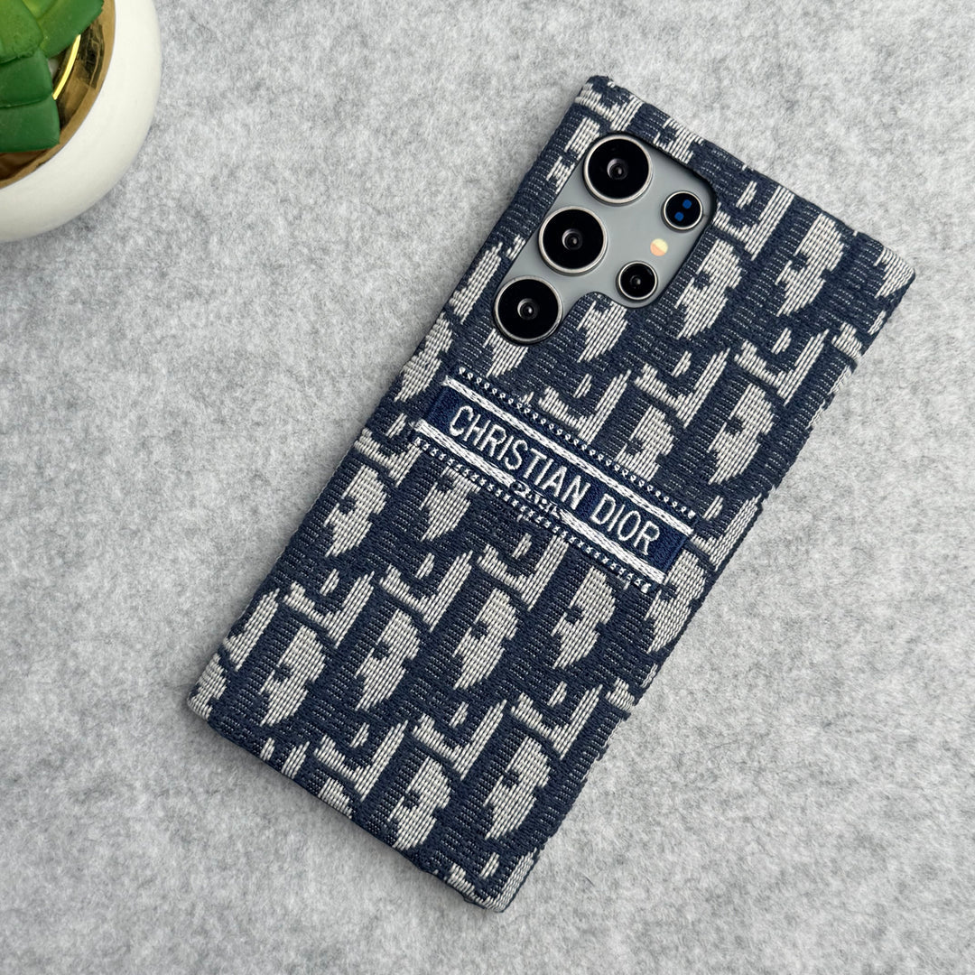 Luxury Dior Samsung Case Blue Oblique Cover