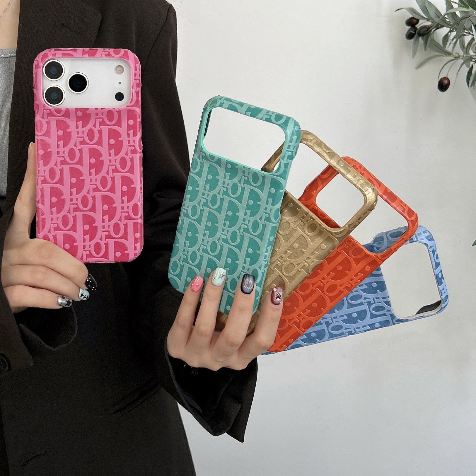 Dior iPhone 18 Pro Leather Case – Luxury Designer Cover | MISK