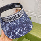 Luxury Dior ribbon sun visor front view