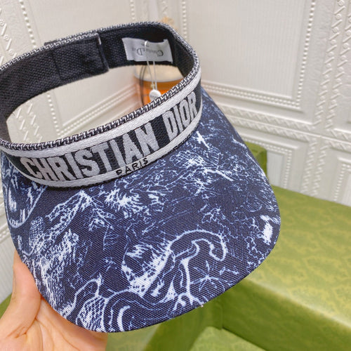 Luxury Dior ribbon sun visor front view
