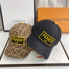 Luxury Fendi FF baseball cap front view