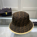 Luxury Fendi FF bucket hat front view