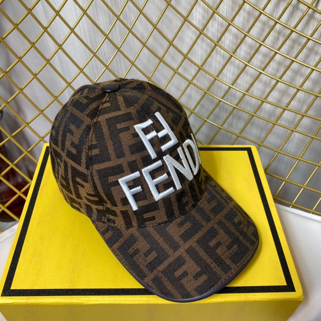 Luxury Fendi cotton baseball cap front view