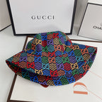 Luxury Gucci GG bucket hat with embroidered stars