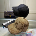 Luxury Gucci Jumbo GG baseball cap front view