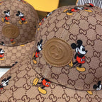 Luxury Gucci cartoon baseball cap side view
