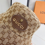 Luxury Gucci cotton canvas bucket hat close up