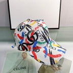 Luxury Gucci graffiti baseball cap front view