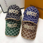 Luxury Gucci monogram baseball cap front view