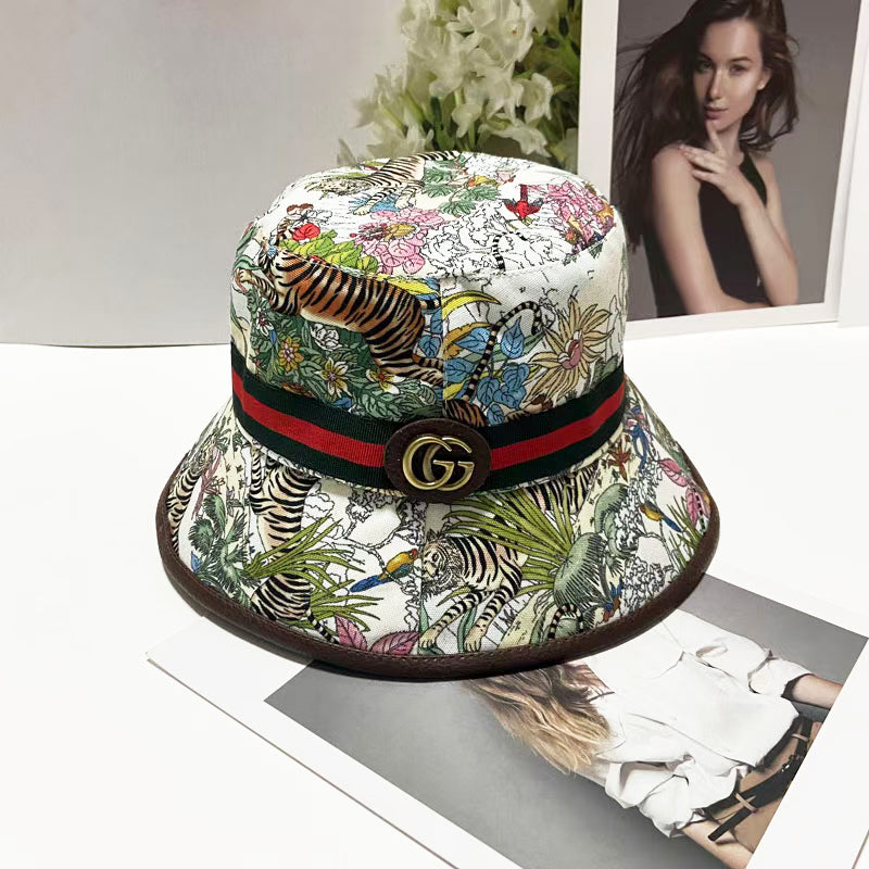 Luxury Gucci tropical print bucket hat