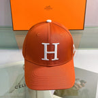Luxury Hermès cotton baseball cap front view