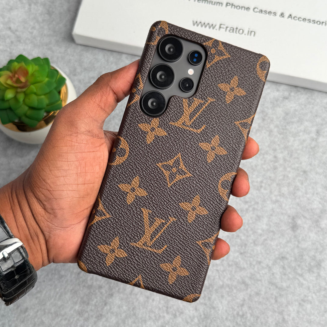 Luxury LV Samsung Case PU Leather Cover