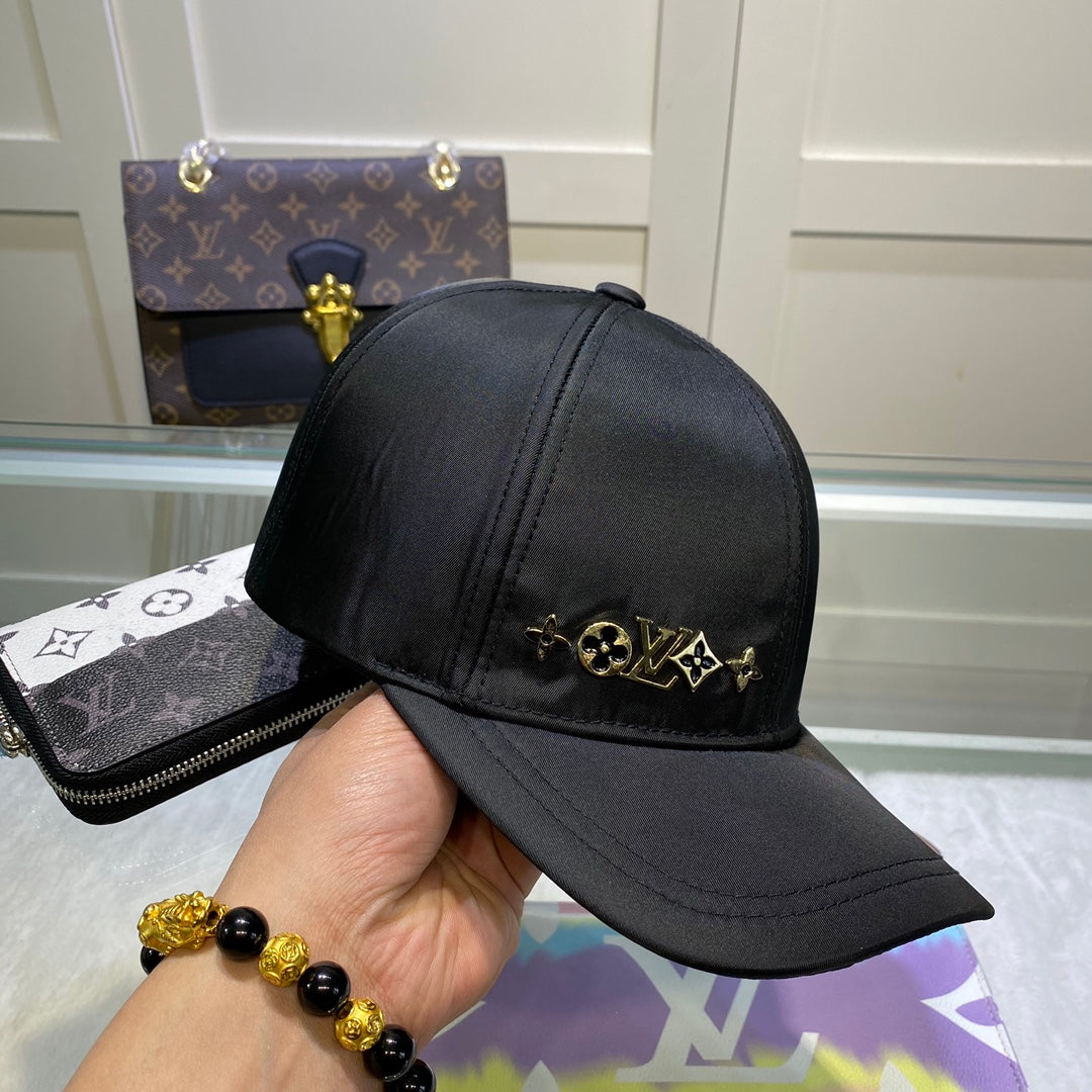 Luxury LV baseball cap angled view