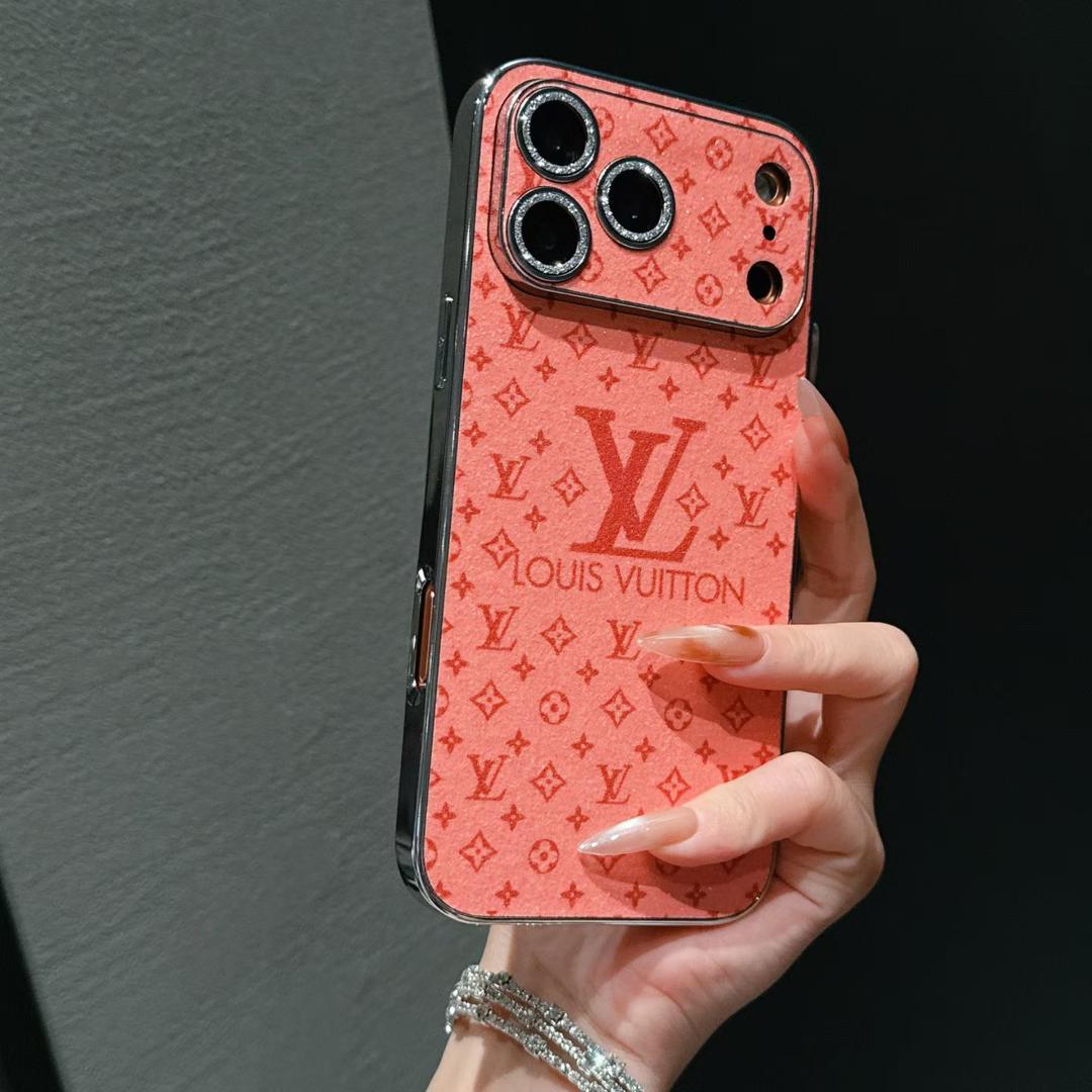 Luxury LV glossy iPhone case back view