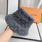 Luxury LV jacquard bucket hat detail