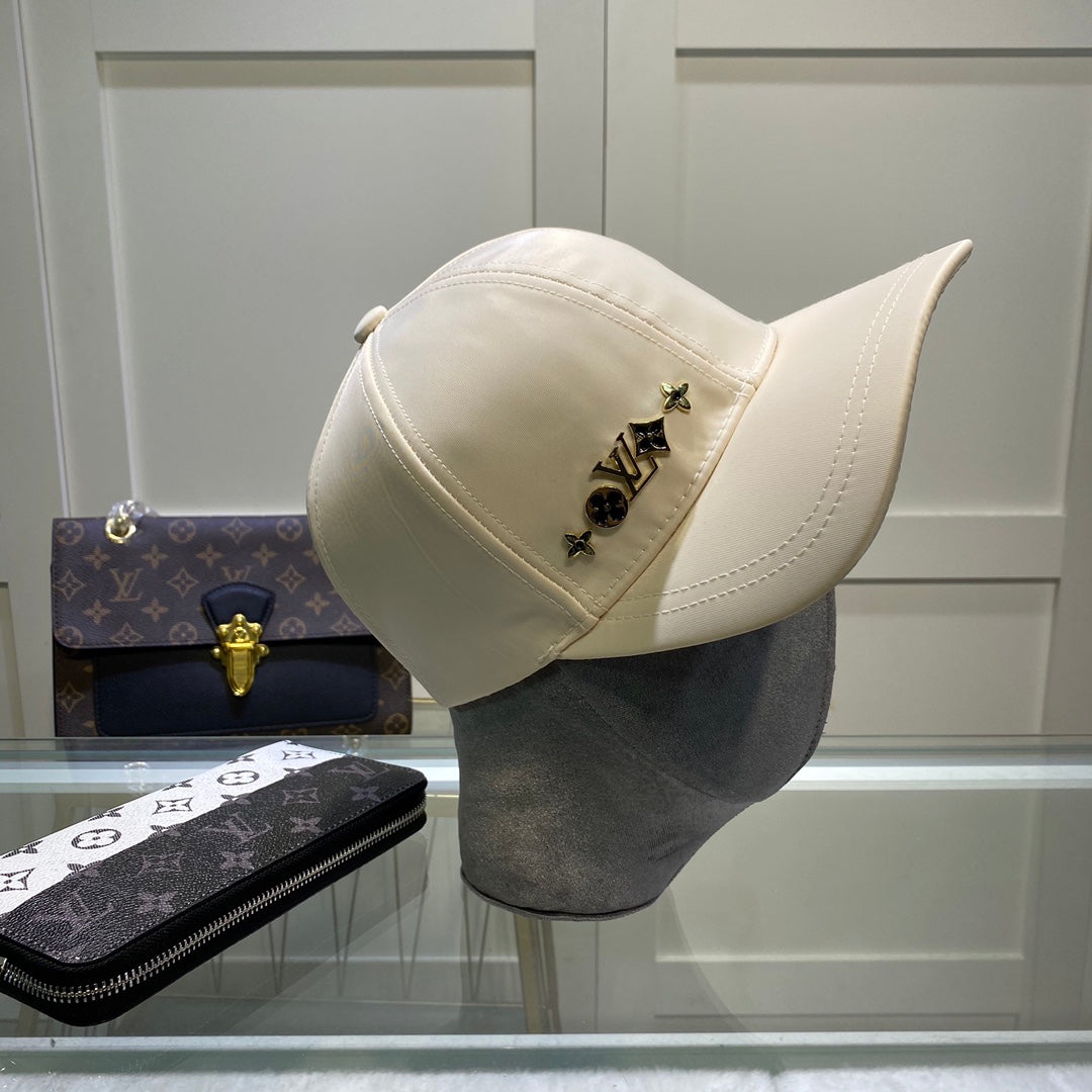 Luxury LV satin cap side profile