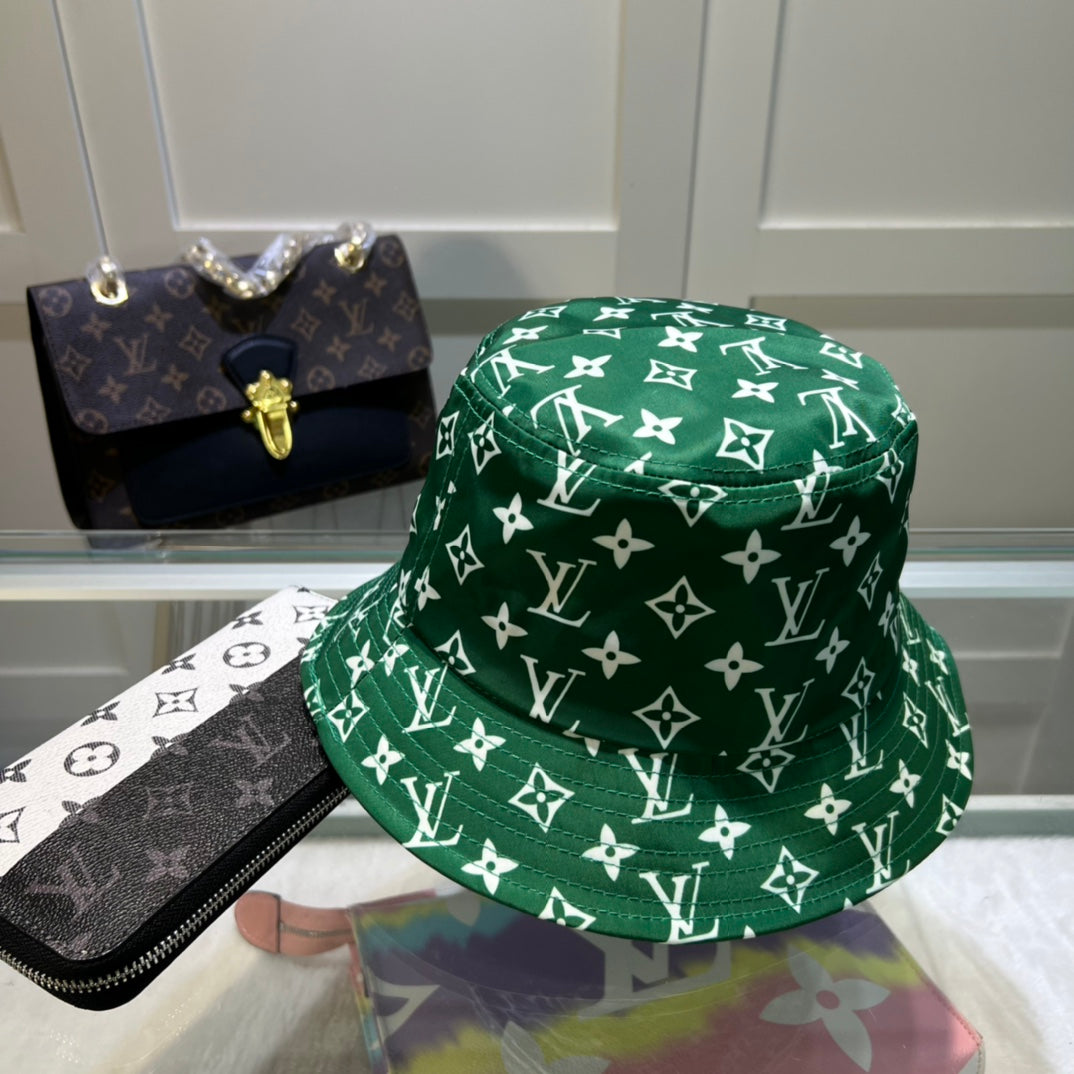 Luxury Louis Vuitton bucket hat front view