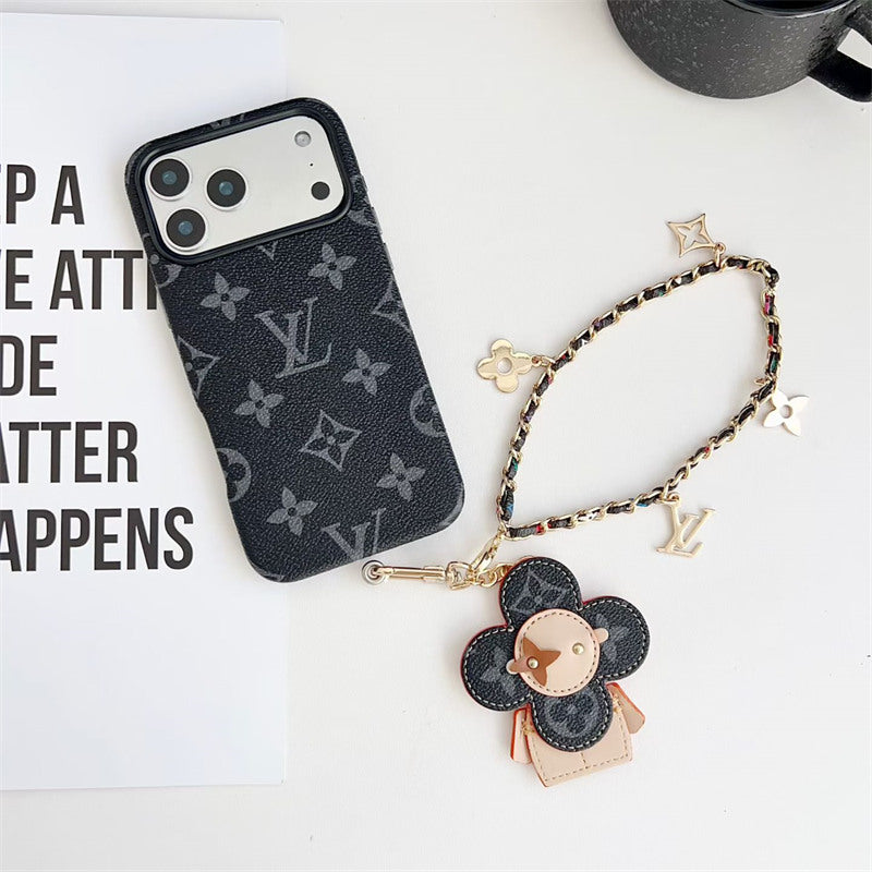 Luxury Louis Vuitton crossbody iPhone case with premium strap