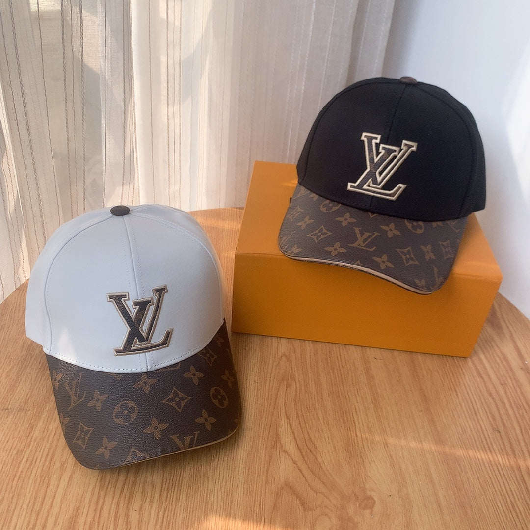 Luxury Louis Vuitton designer baseball cap front view
