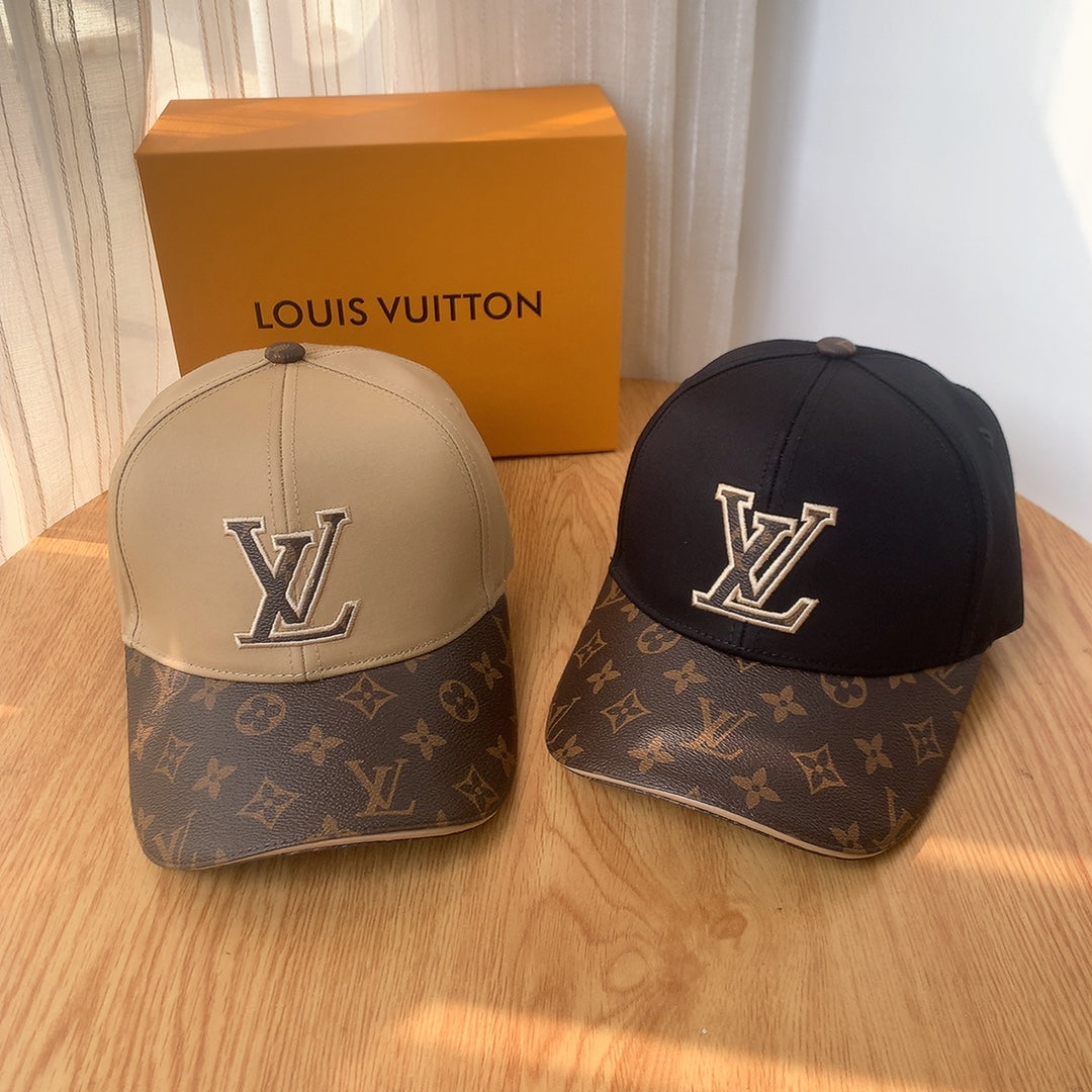 Luxury Louis Vuitton designer baseball cap front view
