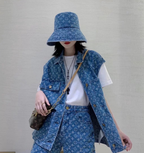 Luxury Louis Vuitton designer denim hat