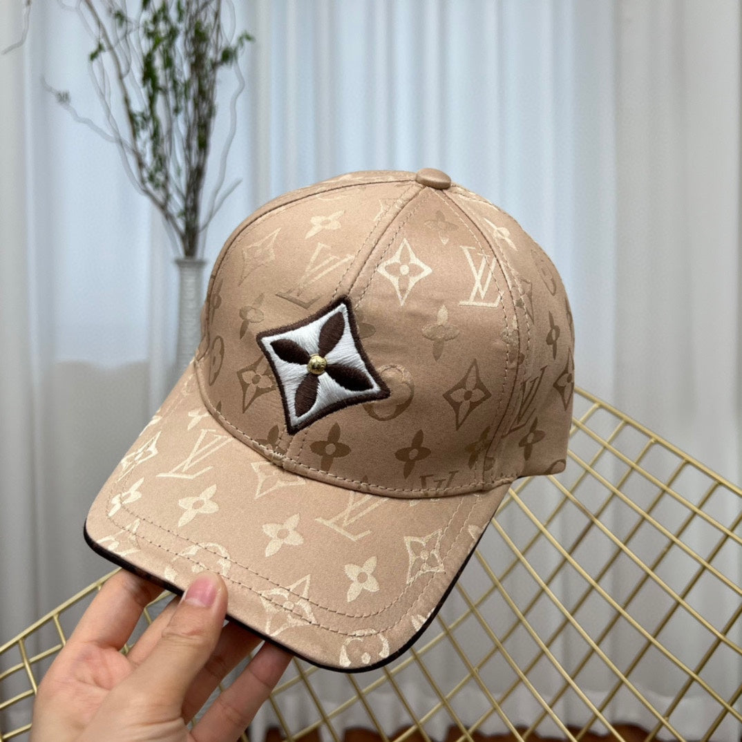 Luxury Louis Vuitton embroidered baseball cap front view