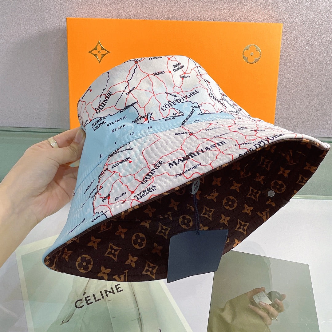 Luxury Louis Vuitton monogram bucket hat