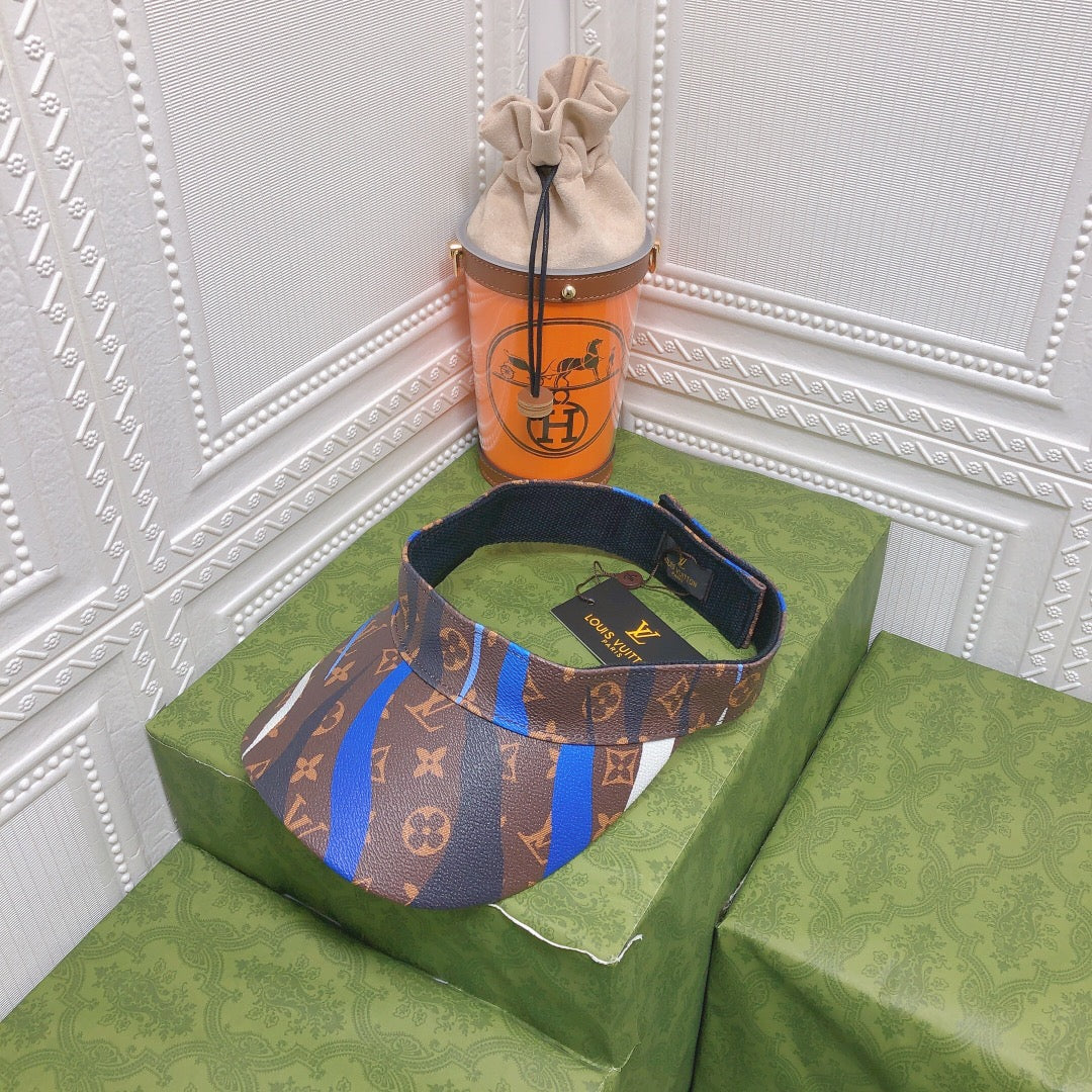 Luxury Louis Vuitton monogram leather hat