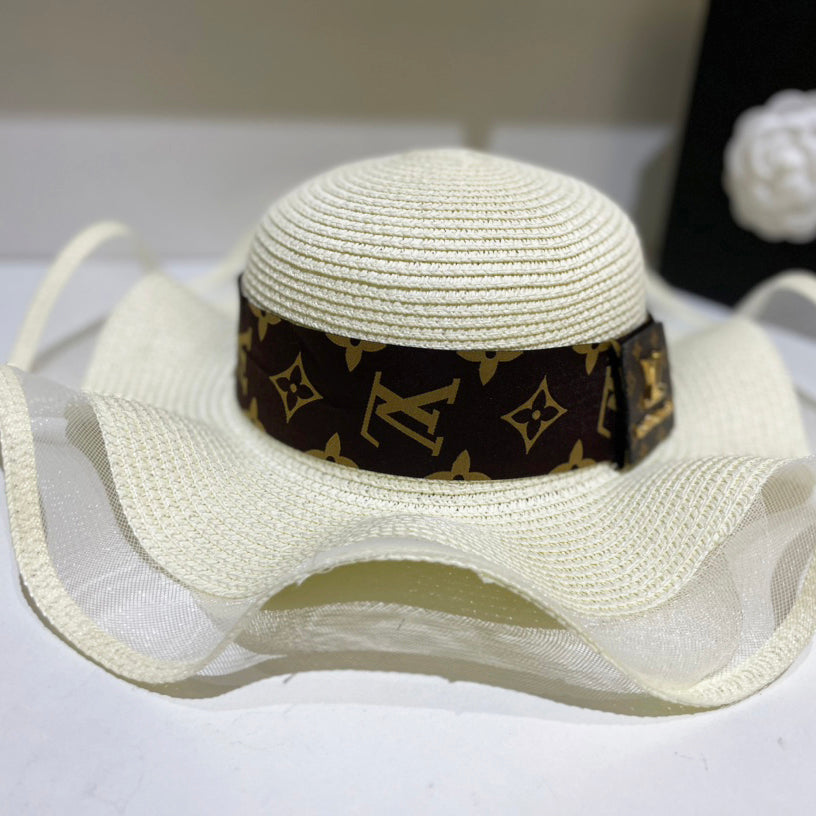 Luxury Louis Vuitton women's beach hat