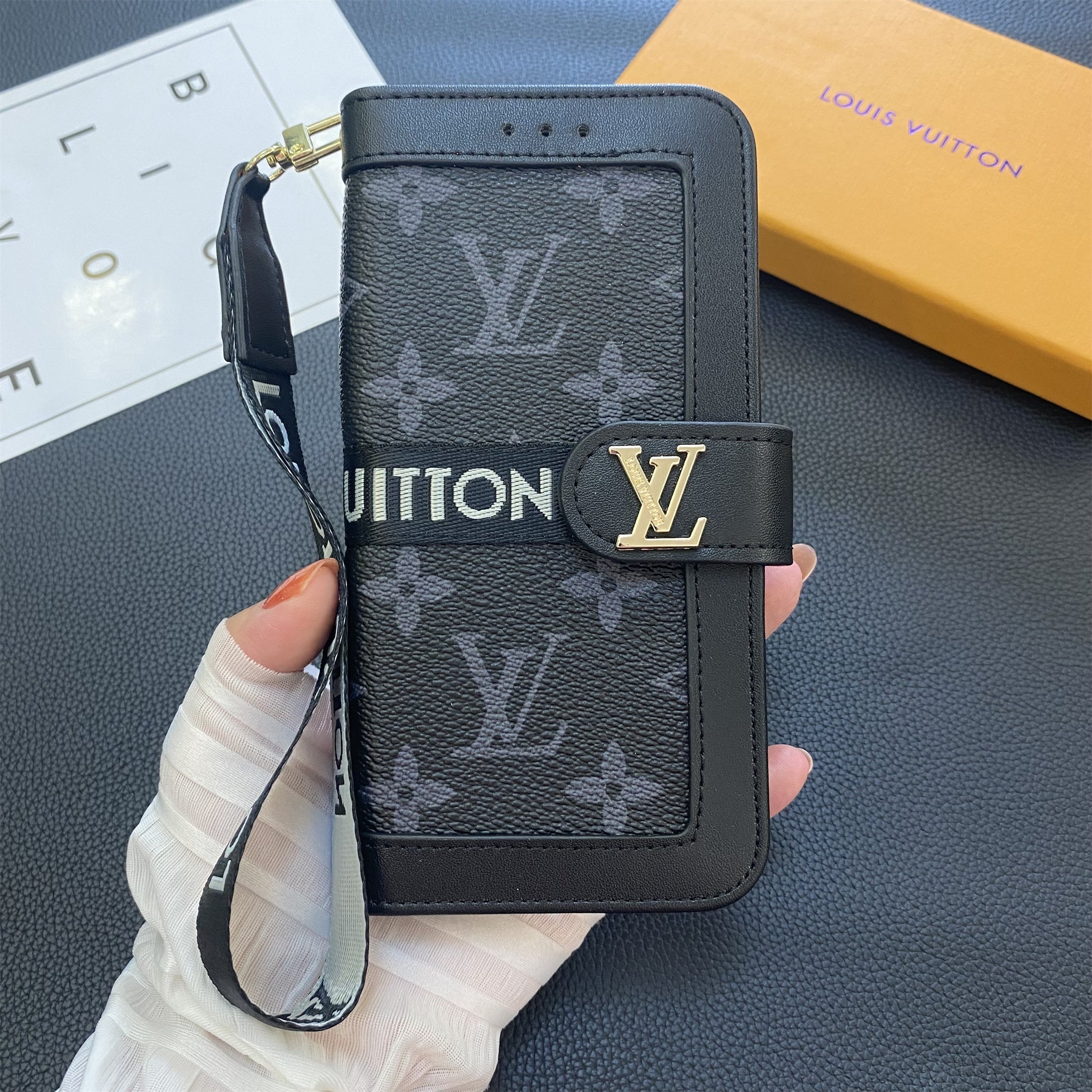 Luxury Monogram Card Holder Samsung Case